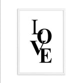 TPFLiving Poster Leinwand / Liebe für immer - Love for ever - Farben schwarz, weiß / Verschiedene Größen - OHNE Rahmen - Modell B